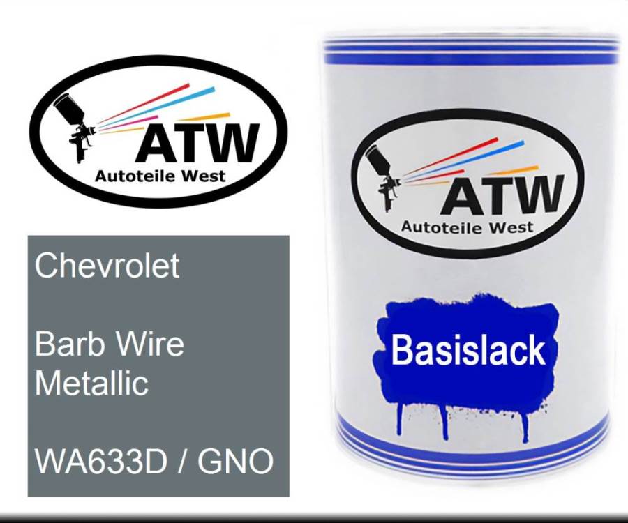 Chevrolet, Barb Wire Metallic, WA633D / GNO: 500ml Lackdose, von ATW Autoteile West.